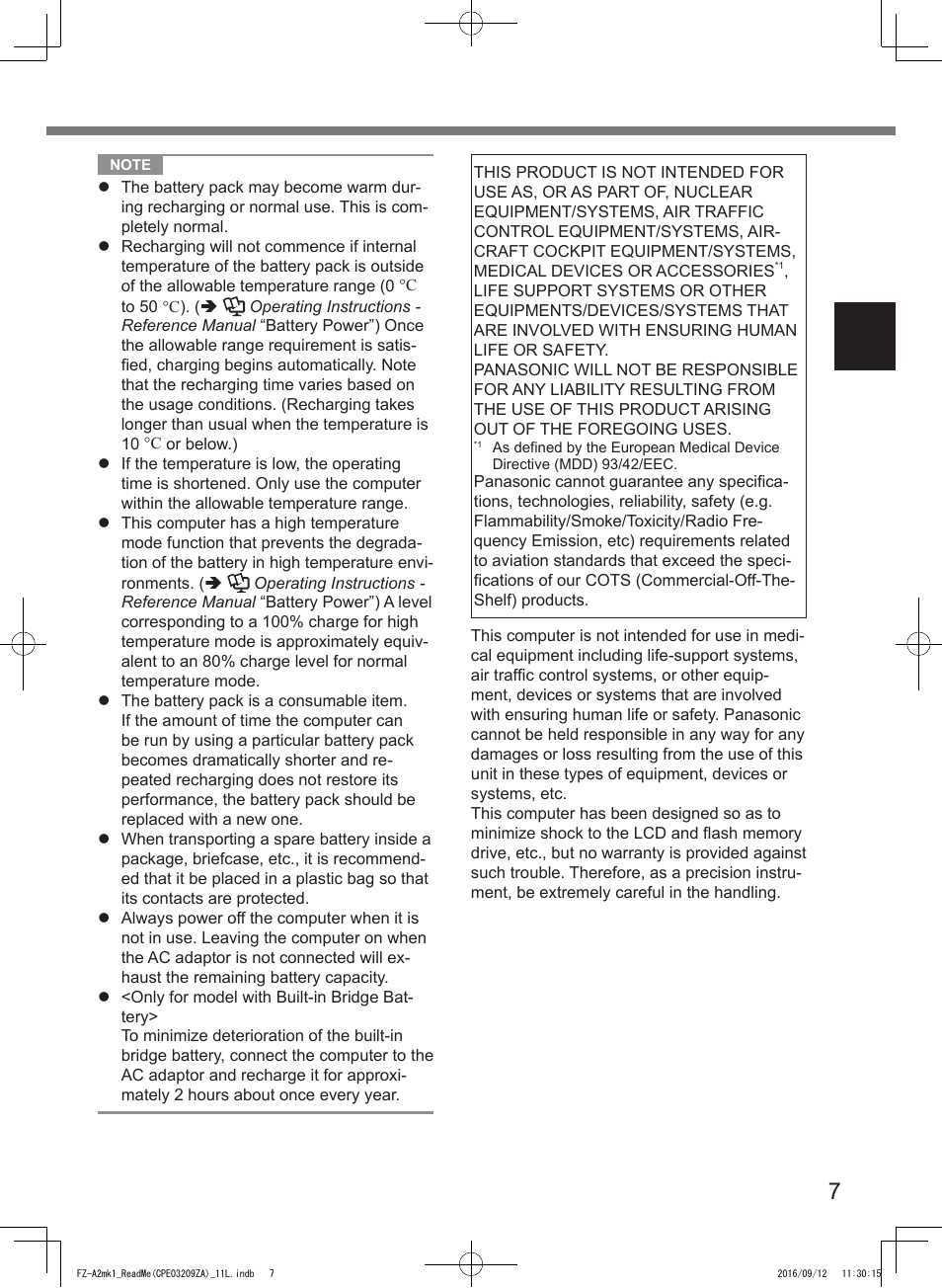 Panasonic Toughpad FZ-A2 User Manual | Page 7 / 172