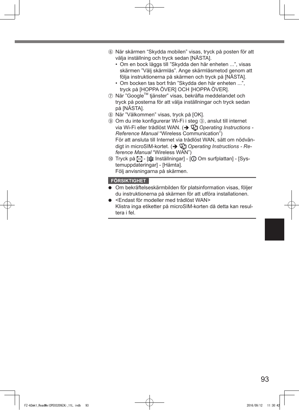 Panasonic Toughpad FZ-A2 User Manual | Page 93 / 172