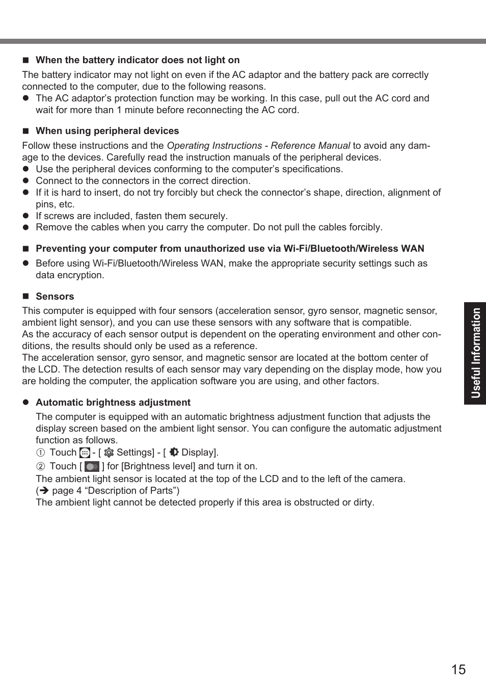 Panasonic Toughpad FZ-A2 User Manual | Page 15 / 39