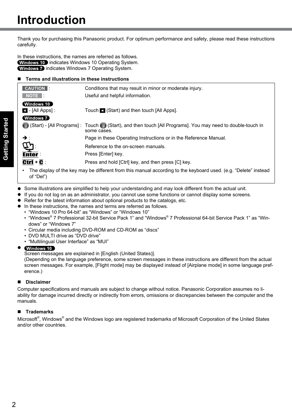 Introduction | Panasonic Toughbook CF-D1 User Manual | Page 2 / 27