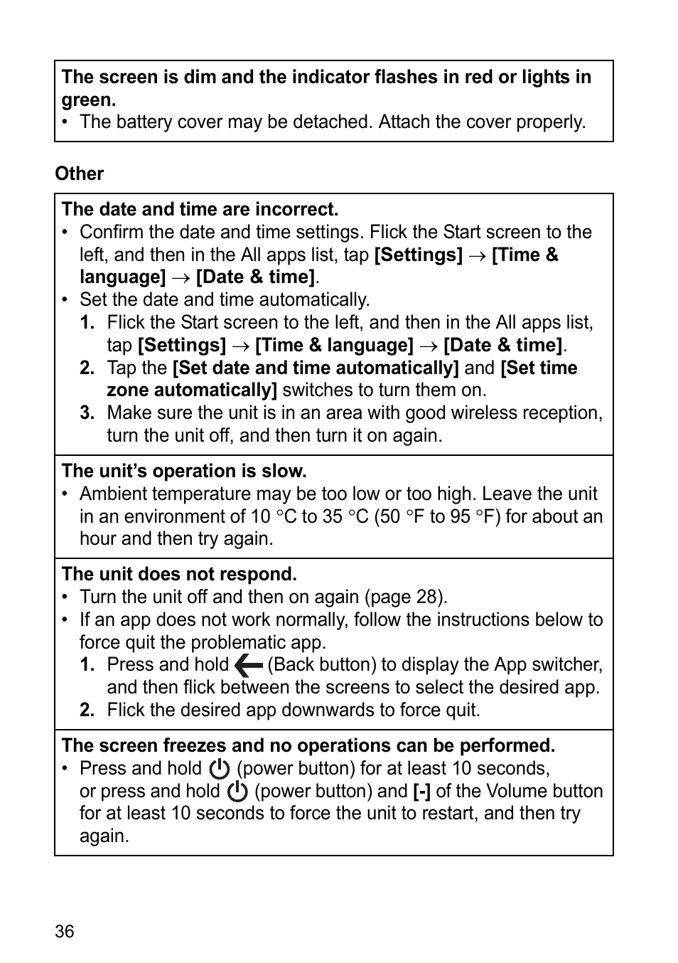 Panasonic Toughpad FZ-F1 User Manual | Page 36 / 56