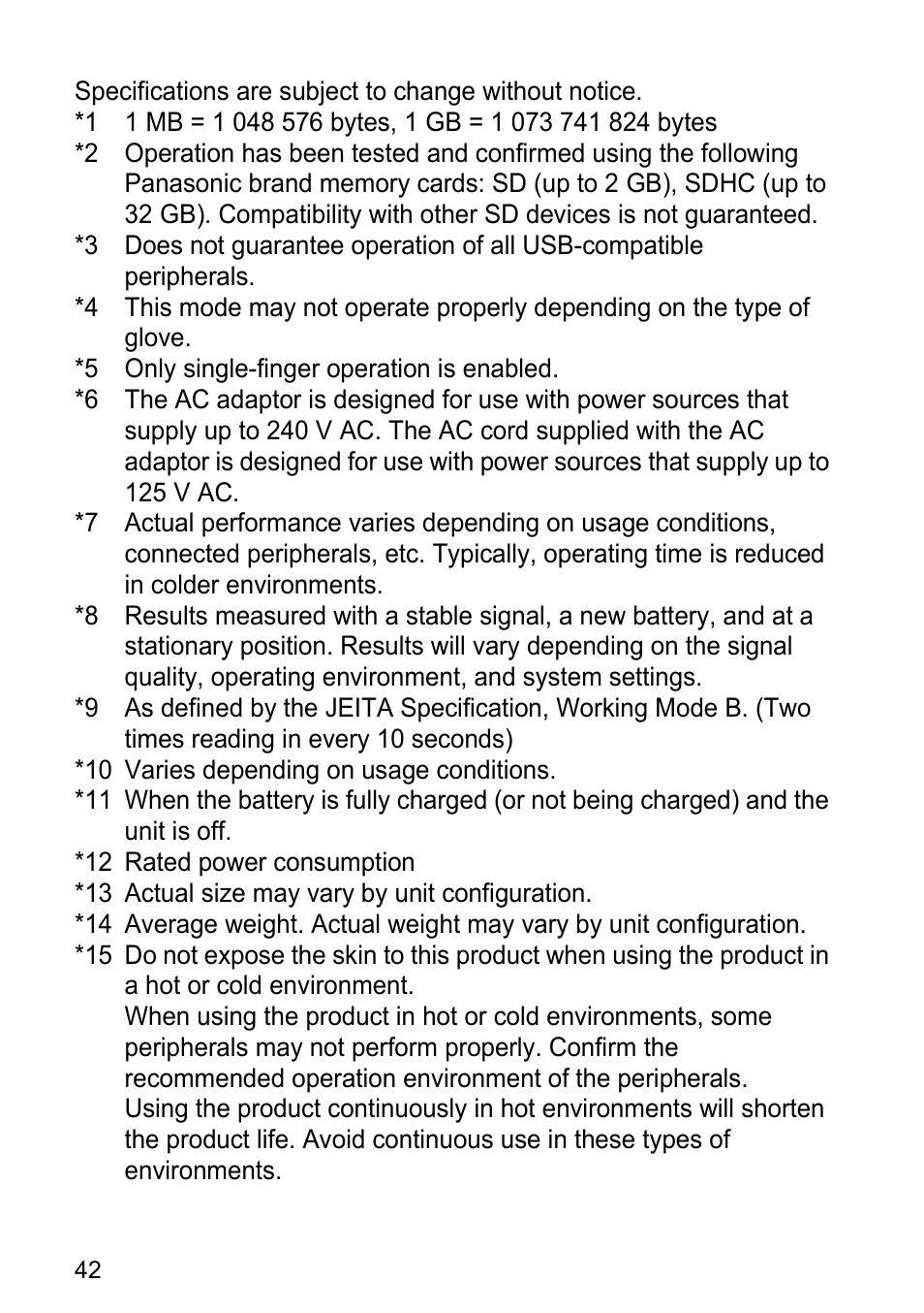 H mode, Nning, Ours | 24 ho | Panasonic Toughpad FZ-F1 User Manual | Page 42 / 56