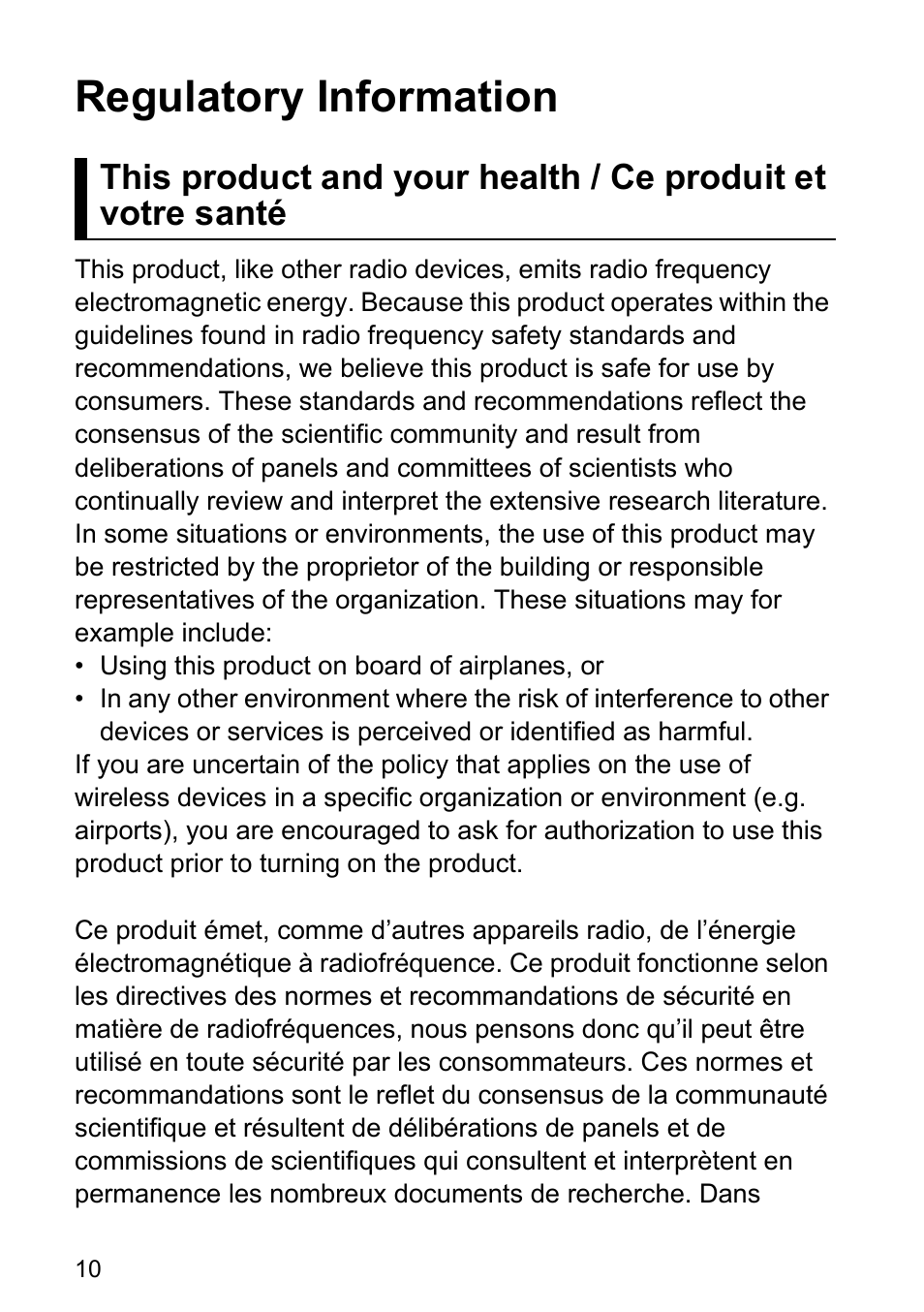 Regulatory information | Panasonic Toughpad FZ-F1 User Manual | Page 10 / 32