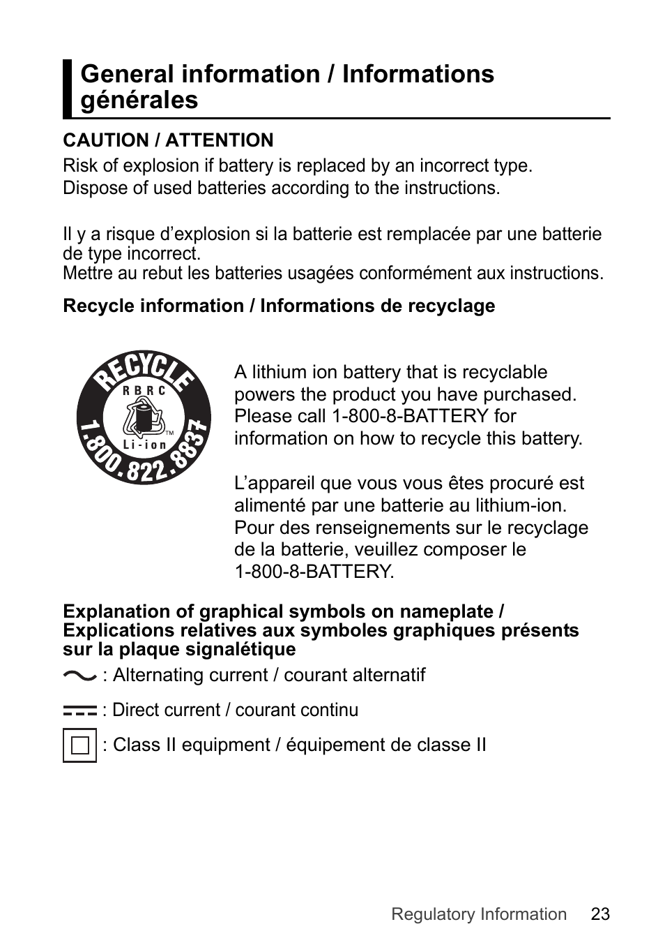 General information / informations générales | Panasonic Toughpad FZ-F1 User Manual | Page 23 / 32