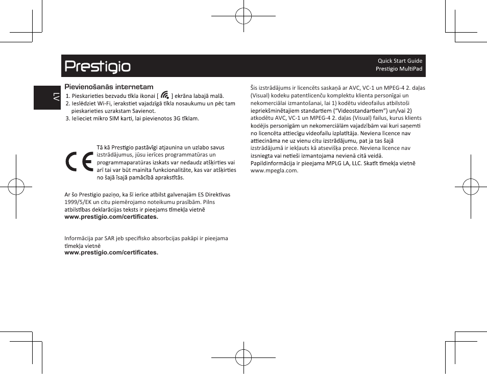 PRESTIGIO MultiPad Visconte V PMP1012TE3GRD User Manual | Page 24 / 60