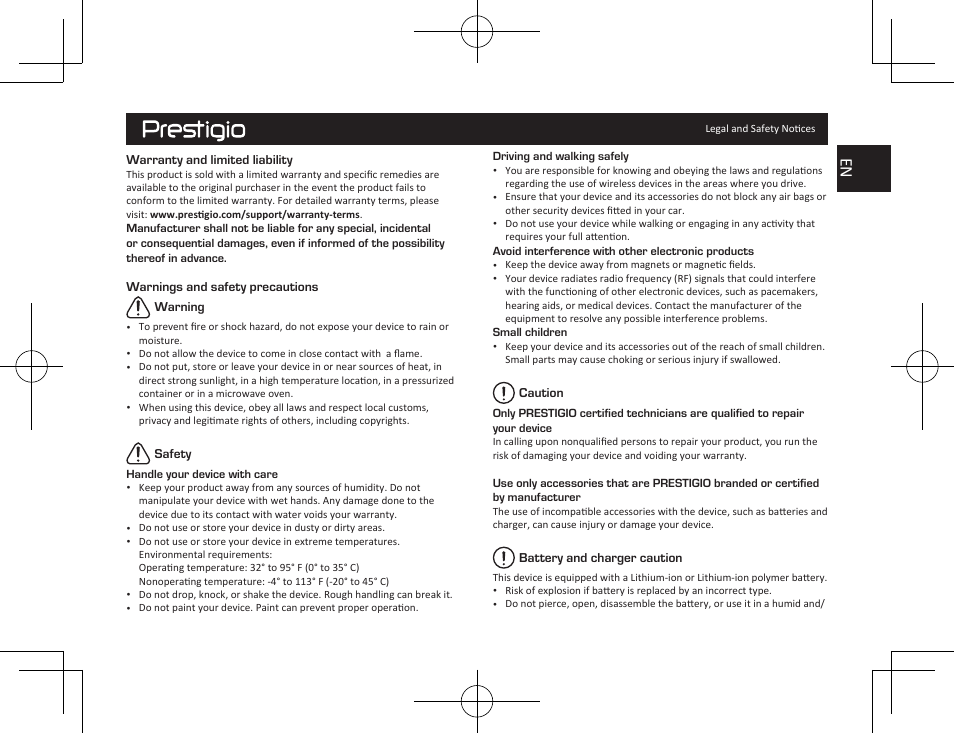PRESTIGIO MultiPad Visconte V PMP1012TE3GRD User Manual | Page 31 / 60