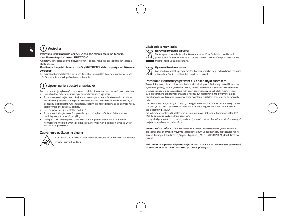 PRESTIGIO MultiPad Visconte V PMP1012TE3GRD User Manual | Page 56 / 60