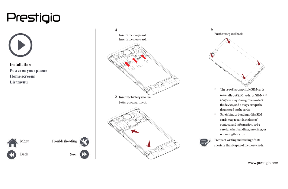 PRESTIGIO Grace Z5  PSP5530 User Manual | Page 5 / 39