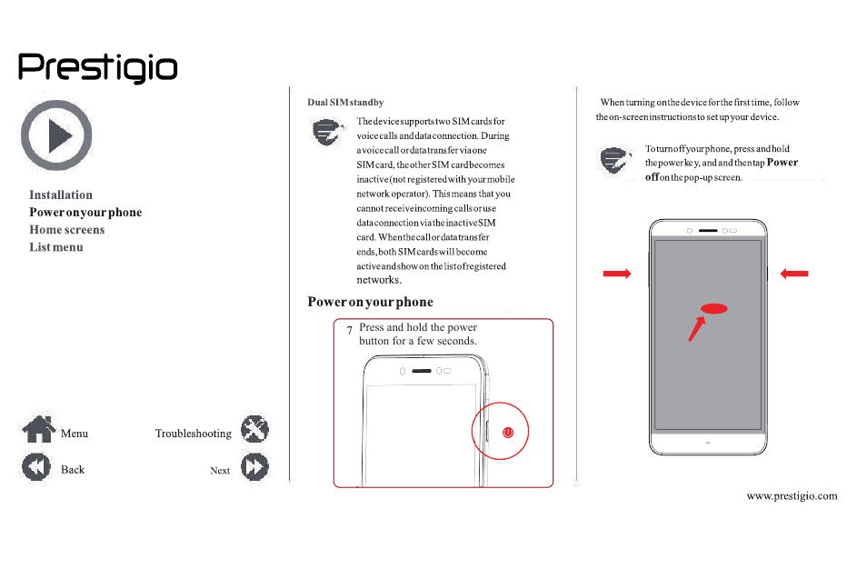 PRESTIGIO Grace Z5  PSP5530 User Manual | Page 6 / 39