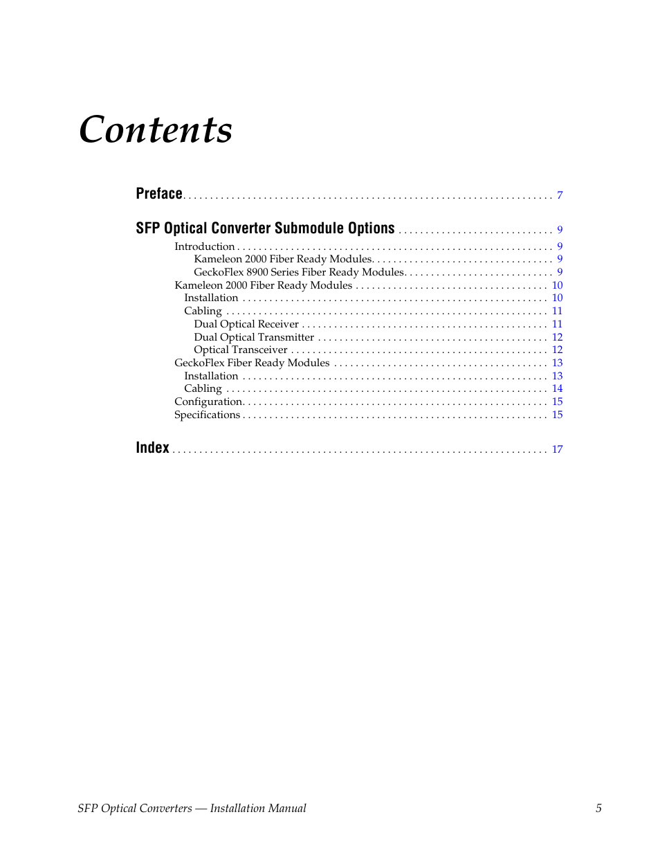 Grass Valley SFP Optical Converters User Manual | Page 5 / 18