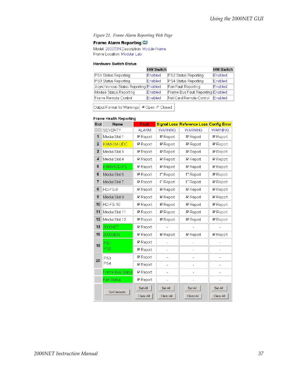 Shown in | Grass Valley 2000NET v4.0.0 User Manual | Page 37 / 92