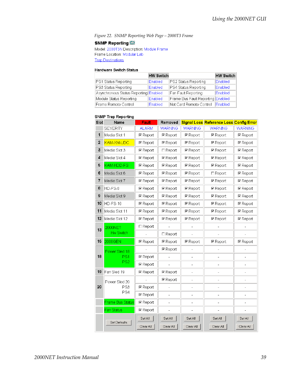 For the 2000t3 fram | Grass Valley 2000NET v4.0.0 User Manual | Page 39 / 92