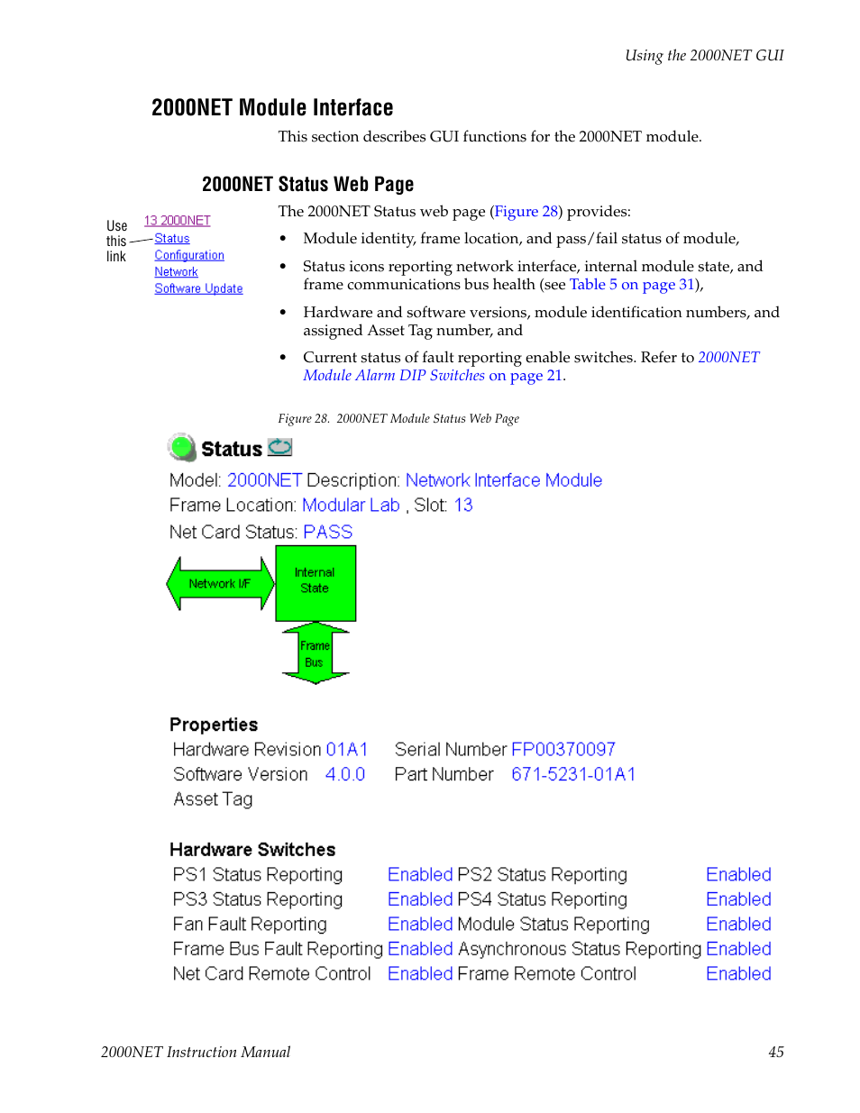 2000net module interface | Grass Valley 2000NET v4.0.0 User Manual | Page 45 / 92