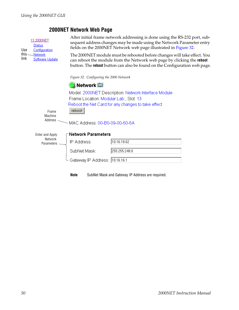 2000net network web page | Grass Valley 2000NET v4.0.0 User Manual | Page 50 / 92