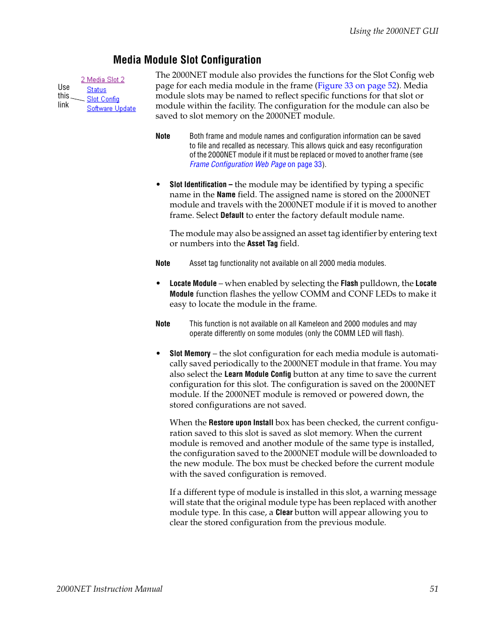 Media module slot configuration, For details | Grass Valley 2000NET v4.0.0 User Manual | Page 51 / 92