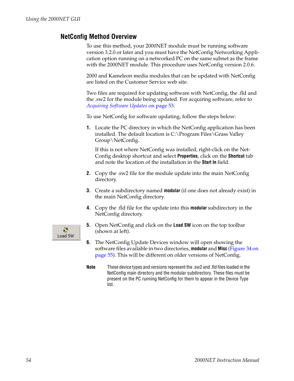 Netconfig method overview, Refer to | Grass Valley 2000NET v4.0.0 User Manual | Page 54 / 92