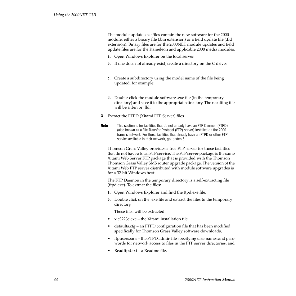 Grass Valley 2000NET v3.2.2 User Manual | Page 44 / 72