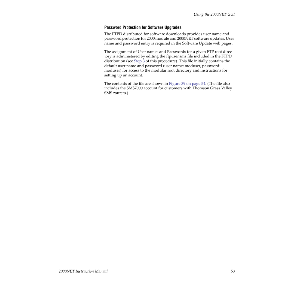 Ectory (see, Password protec | Grass Valley 2000NET v3.2.2 User Manual | Page 53 / 72