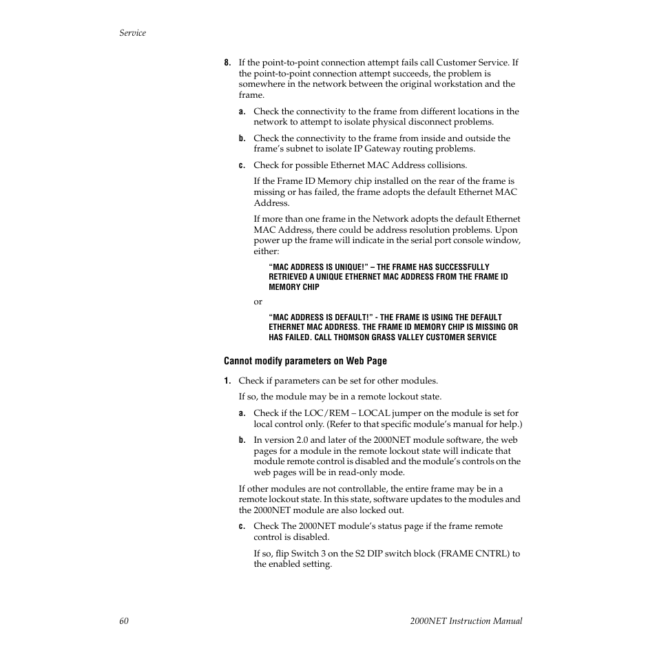 Grass Valley 2000NET v3.2.2 User Manual | Page 60 / 72