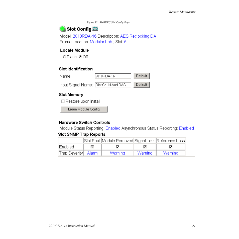 Grass Valley 2010RDA-16 User Manual | Page 21 / 28