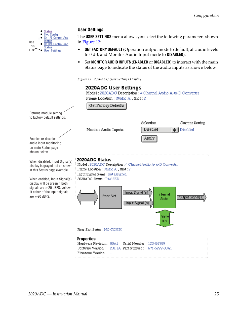 Grass Valley 2020ADC A-To-D User Manual | Page 25 / 32