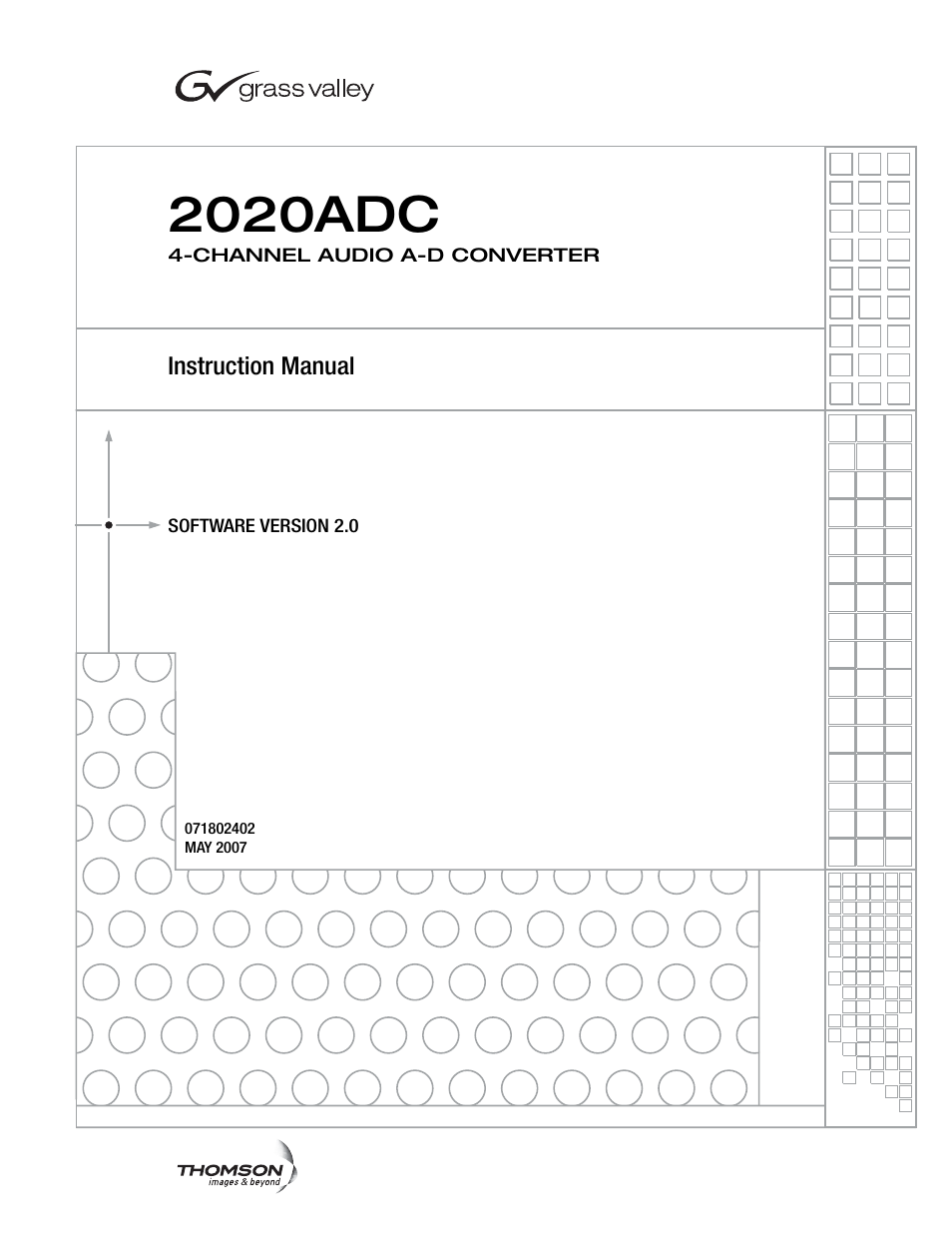 2020adc | Grass Valley 2020ADC A-To-D User Manual | Page 3 / 32