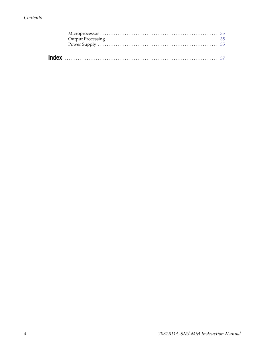 Grass Valley 2031RDA-MM User Manual | Page 4 / 38