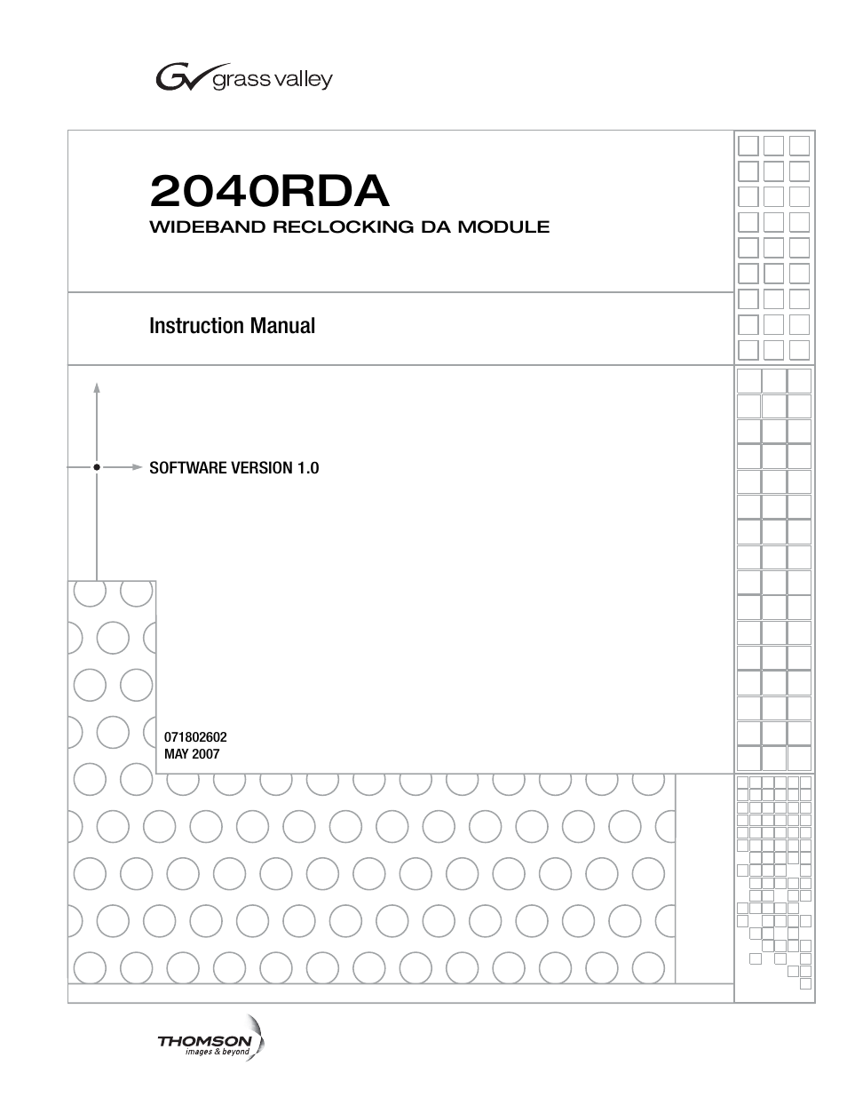 2040rda | Grass Valley 2040RDA User Manual | Page 3 / 24