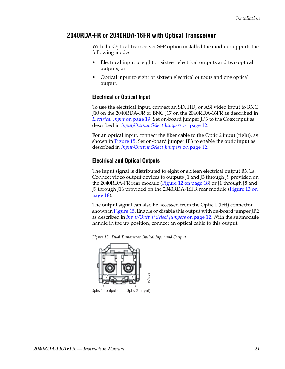 Grass Valley 2040RDA-16FR User Manual | Page 21 / 52