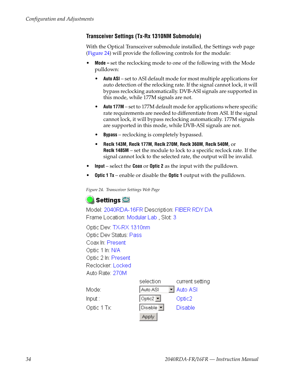 Grass Valley 2040RDA-16FR User Manual | Page 34 / 52