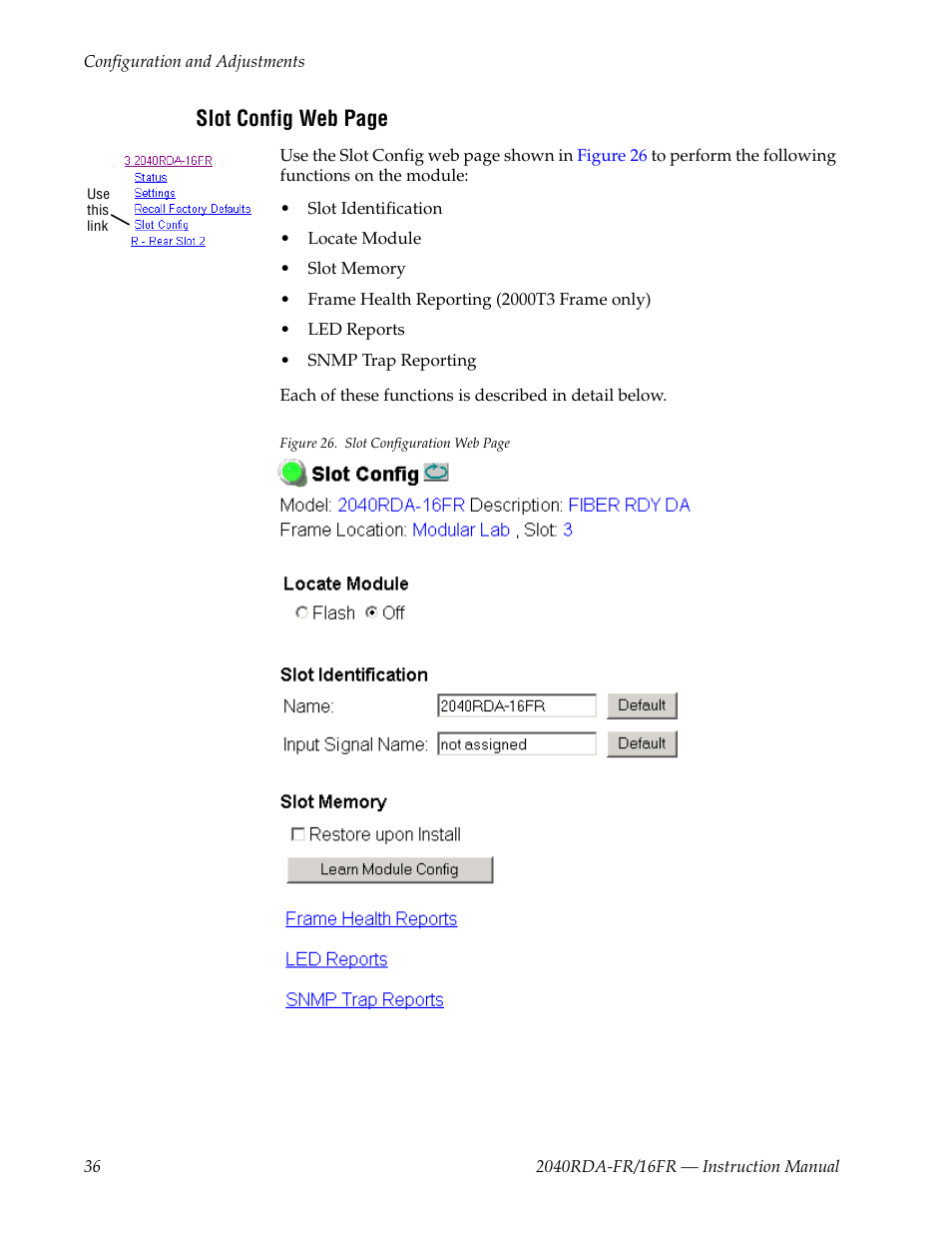 Snmp traps | Grass Valley 2040RDA-16FR User Manual | Page 36 / 52