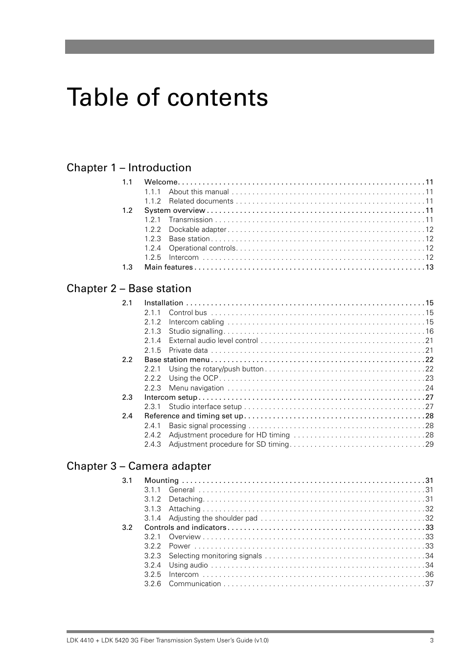 Grass Valley LDK 4410 User Manual | Page 3 / 82