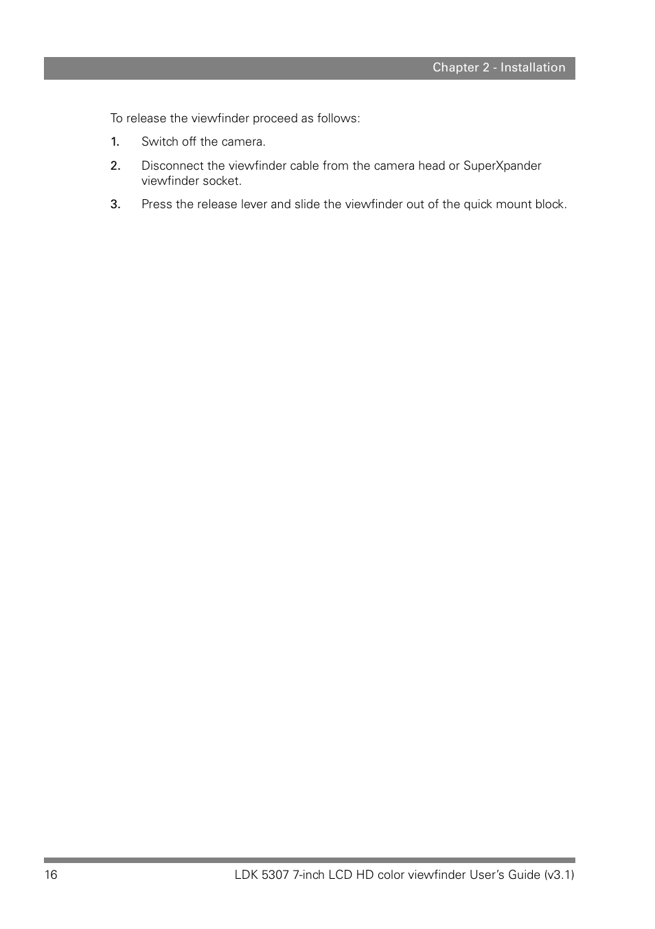 Grass Valley LDK 5307 User Manual | Page 16 / 40