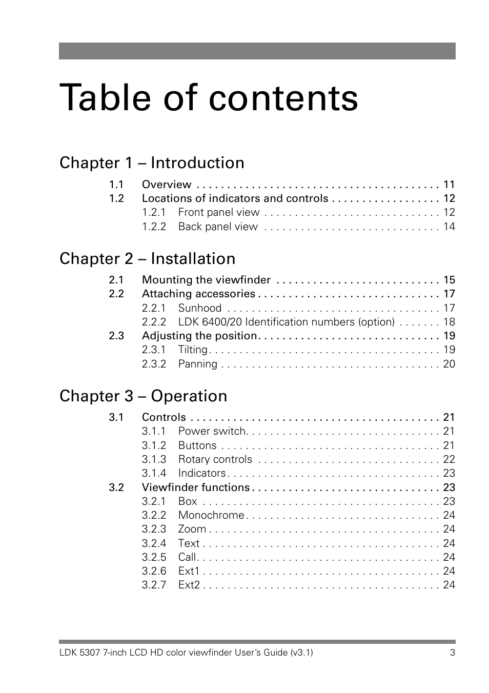 Grass Valley LDK 5307 User Manual | Page 3 / 40