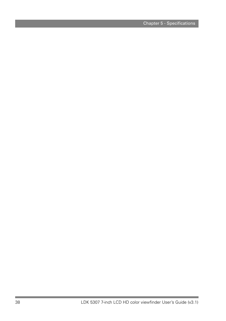 Grass Valley LDK 5307 User Manual | Page 38 / 40