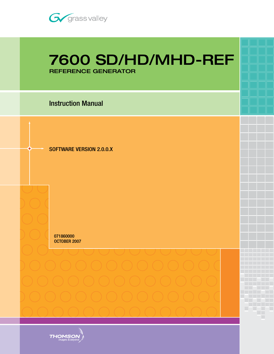 Grass Valley 7600REF User Manual | 84 pages