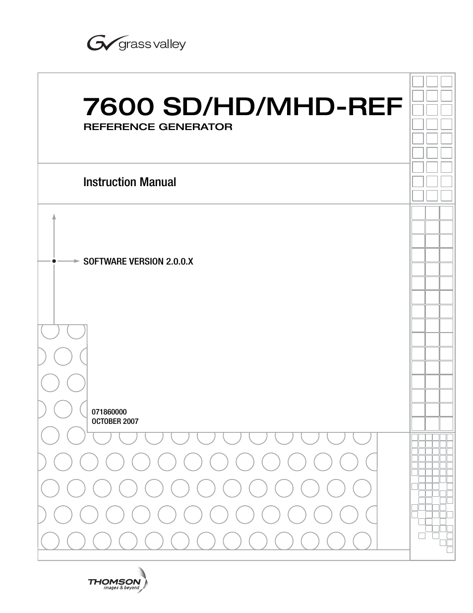 7600 sd/hd/mhd-ref | Grass Valley 7600REF User Manual | Page 3 / 84