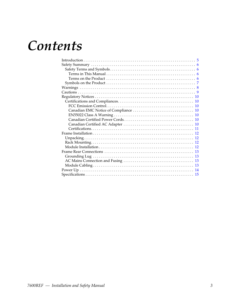 Grass Valley 7600REF Installation User Manual | Page 3 / 16