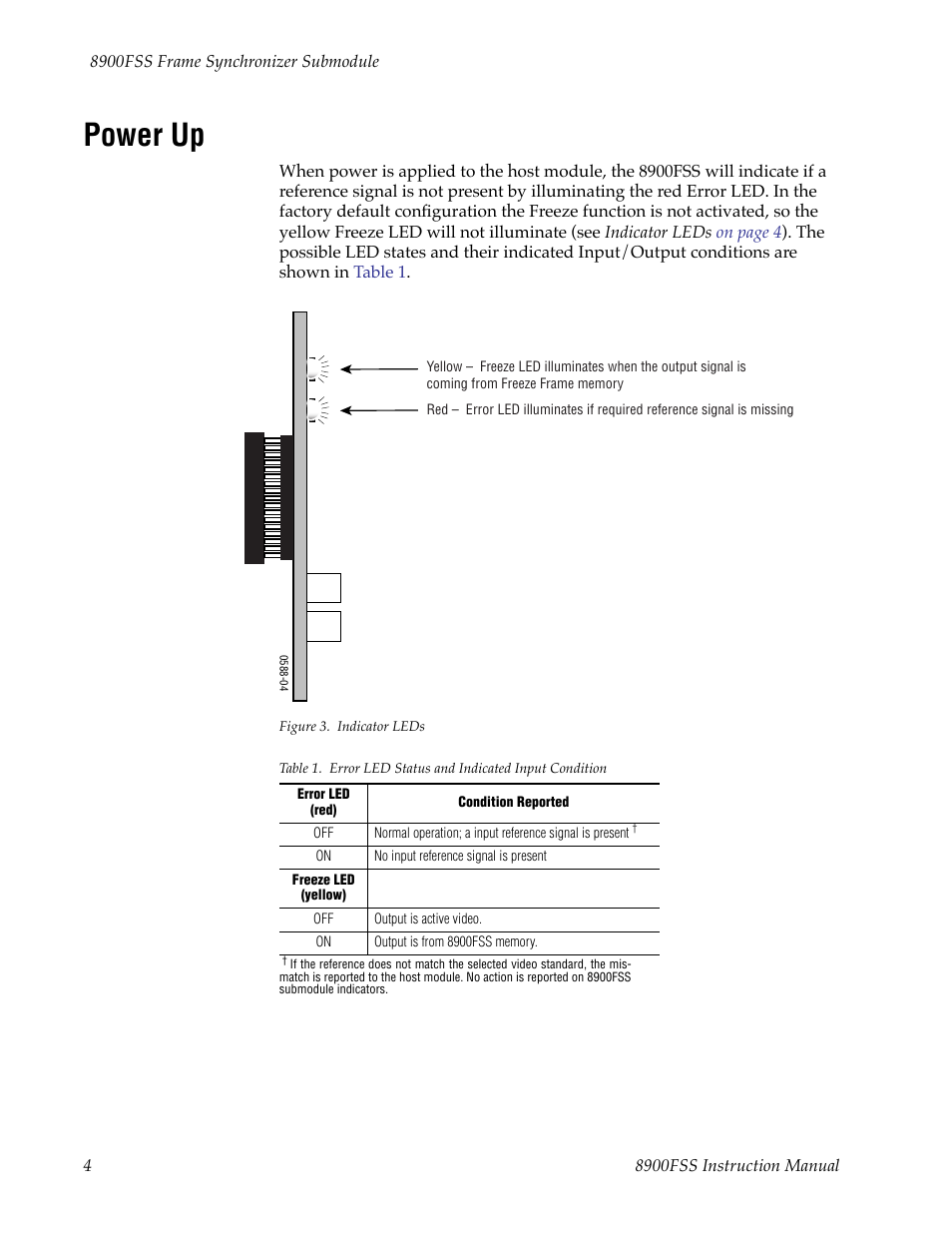Power up | Grass Valley 8900FSS User Manual | Page 10 / 18
