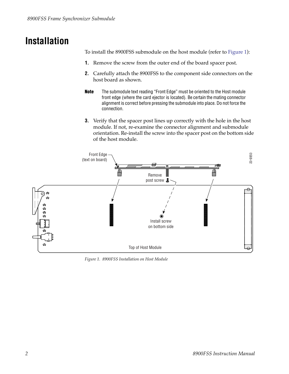 Installation | Grass Valley 8900FSS User Manual | Page 8 / 18