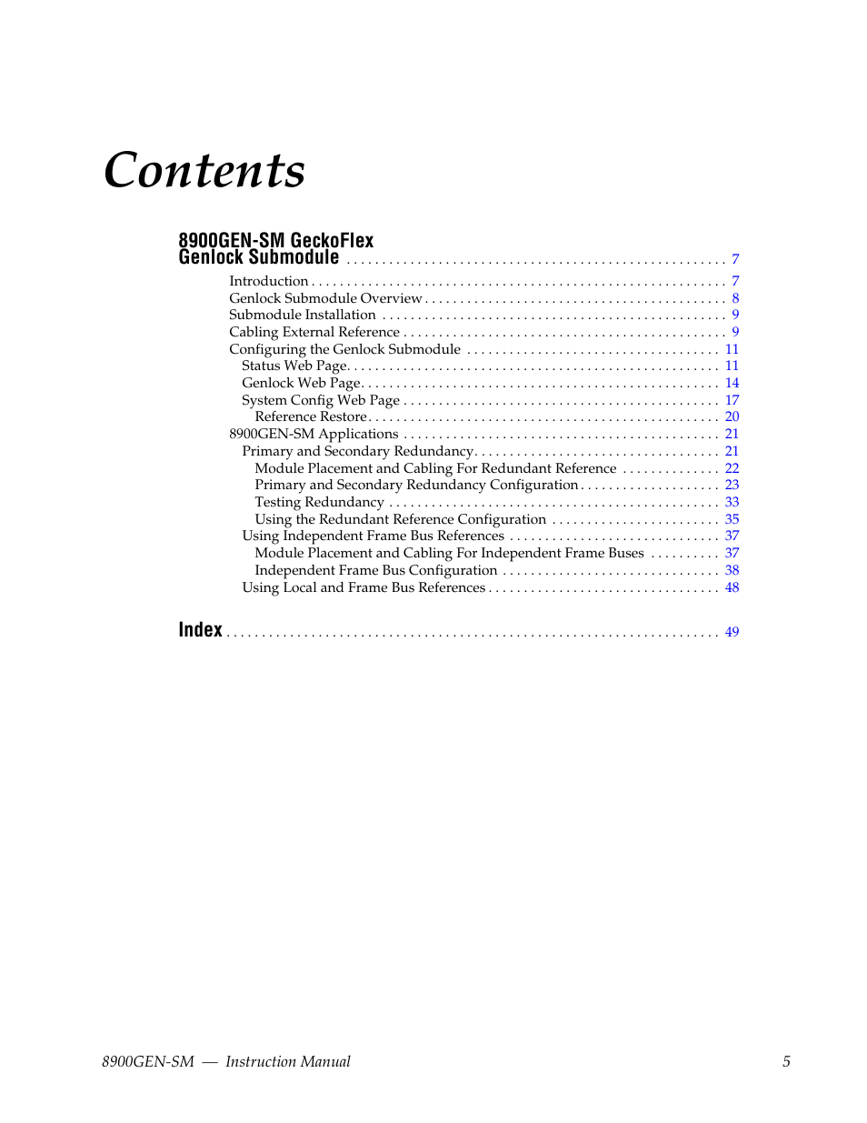 Grass Valley 8900GEN-SM User Manual | Page 5 / 50