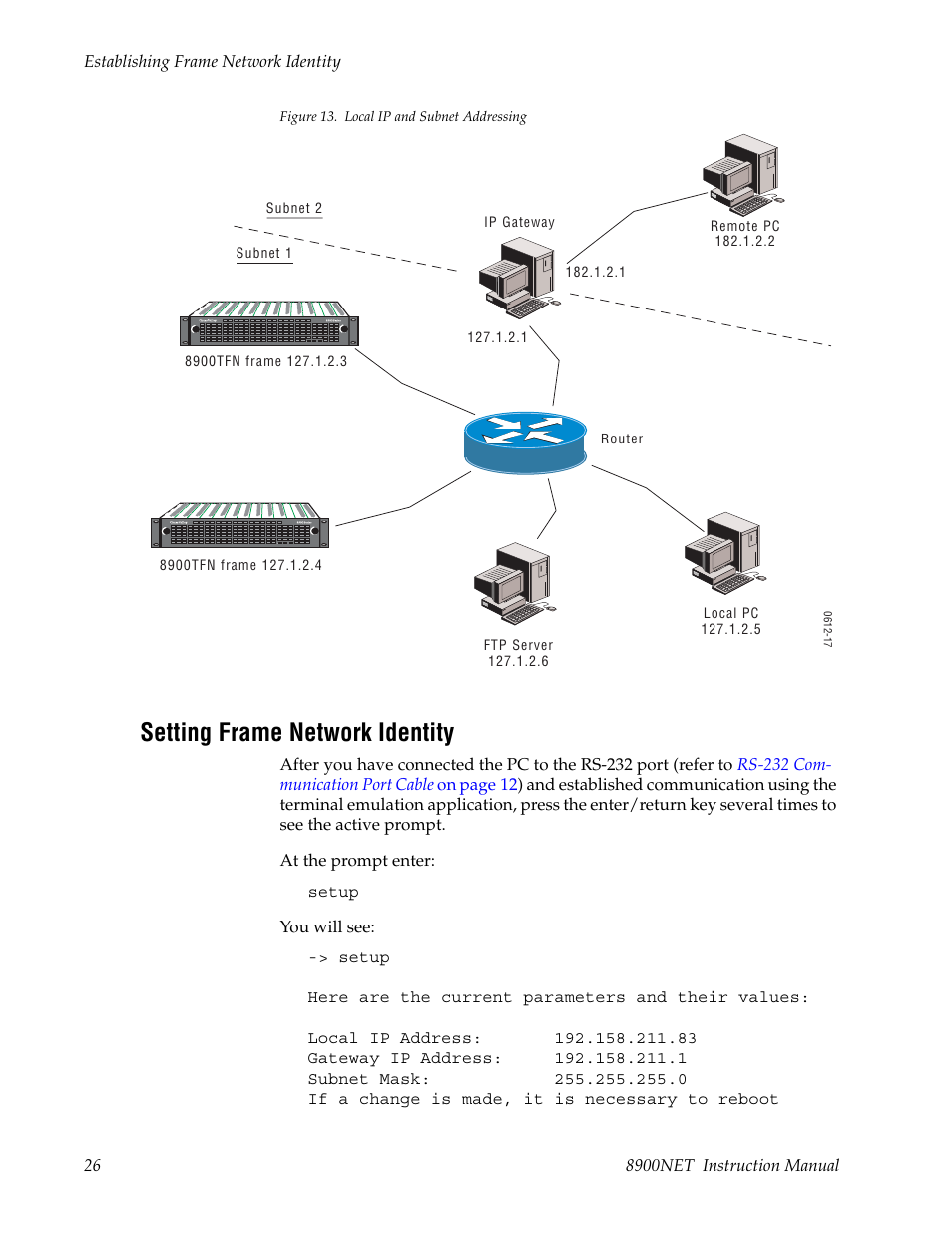 Setting frame network identity | Grass Valley 8900NET v.4.0.0 User Manual | Page 26 / 94