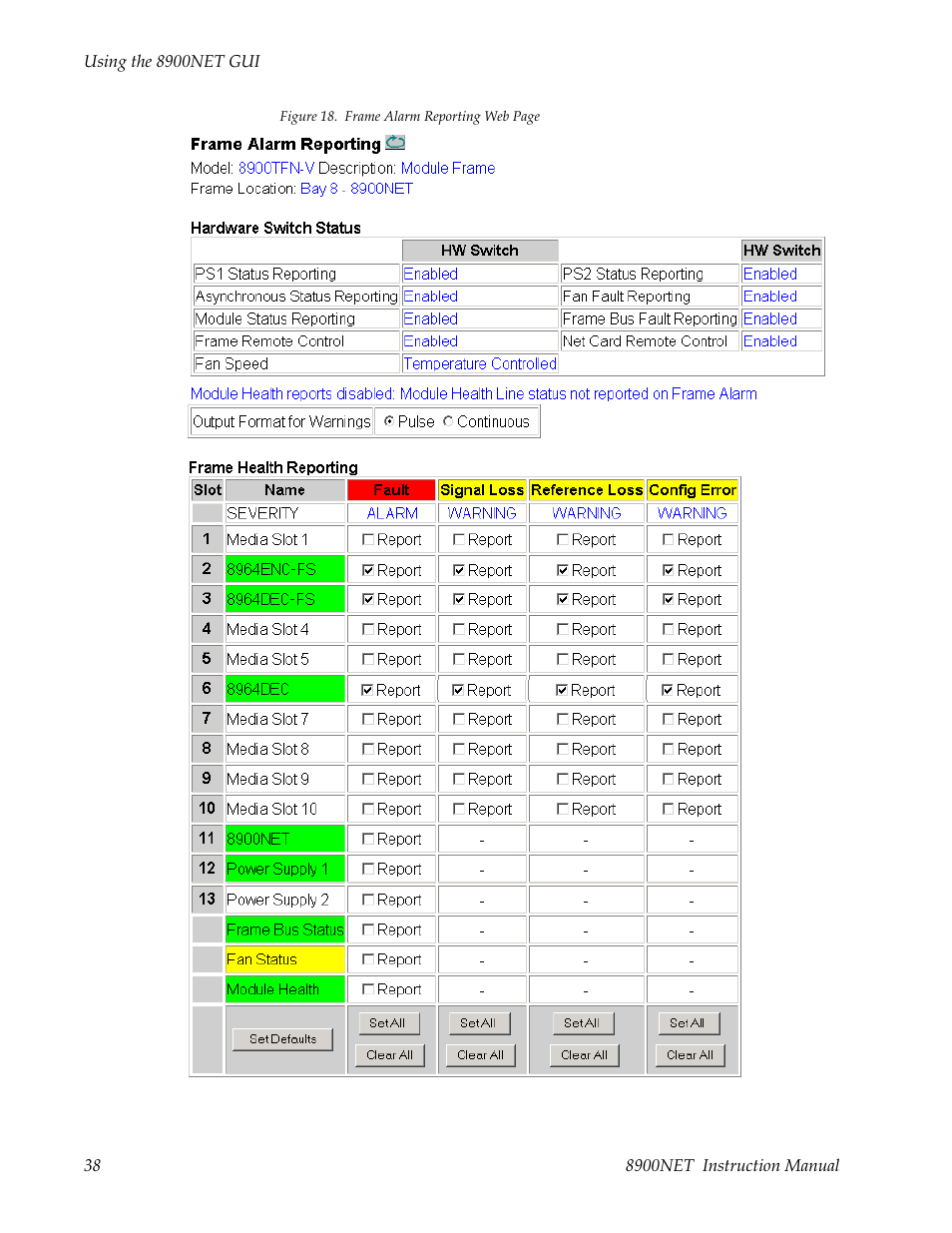 Shown in | Grass Valley 8900NET v.4.0.0 User Manual | Page 38 / 94