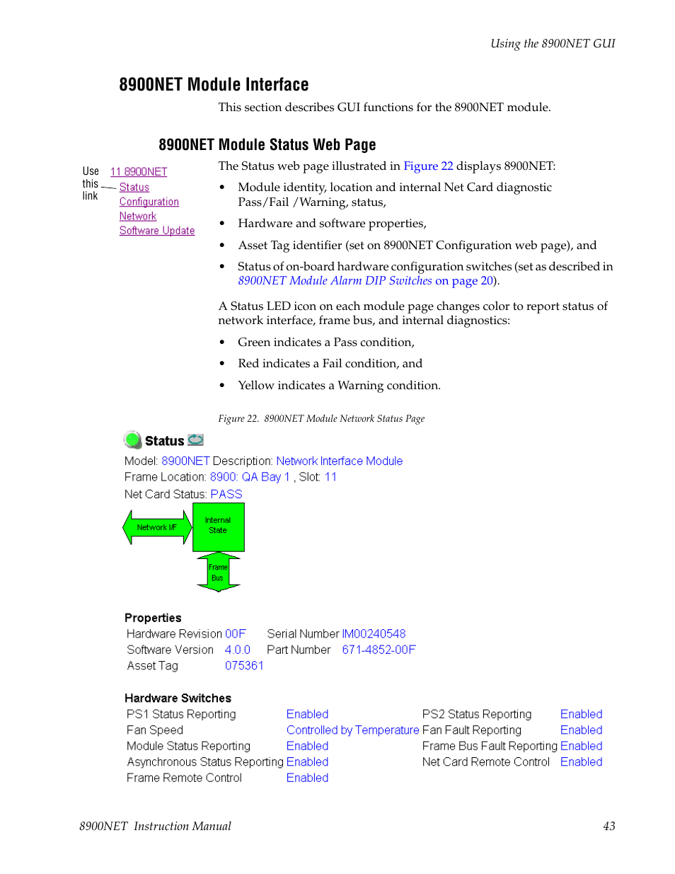 8900net module interface | Grass Valley 8900NET v.4.0.0 User Manual | Page 43 / 94