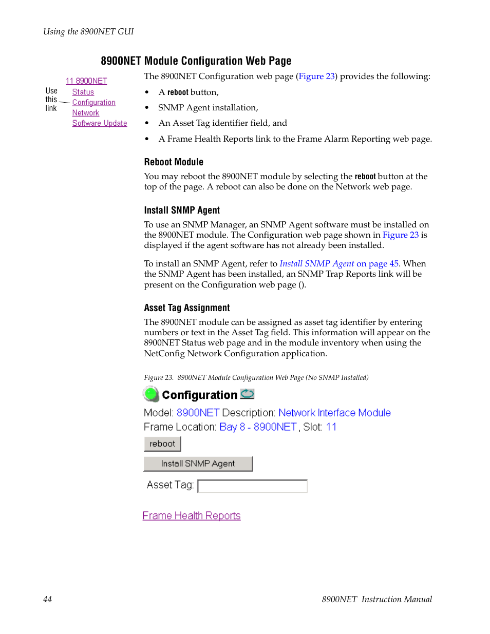 8900net module configuration web page | Grass Valley 8900NET v.4.0.0 User Manual | Page 44 / 94