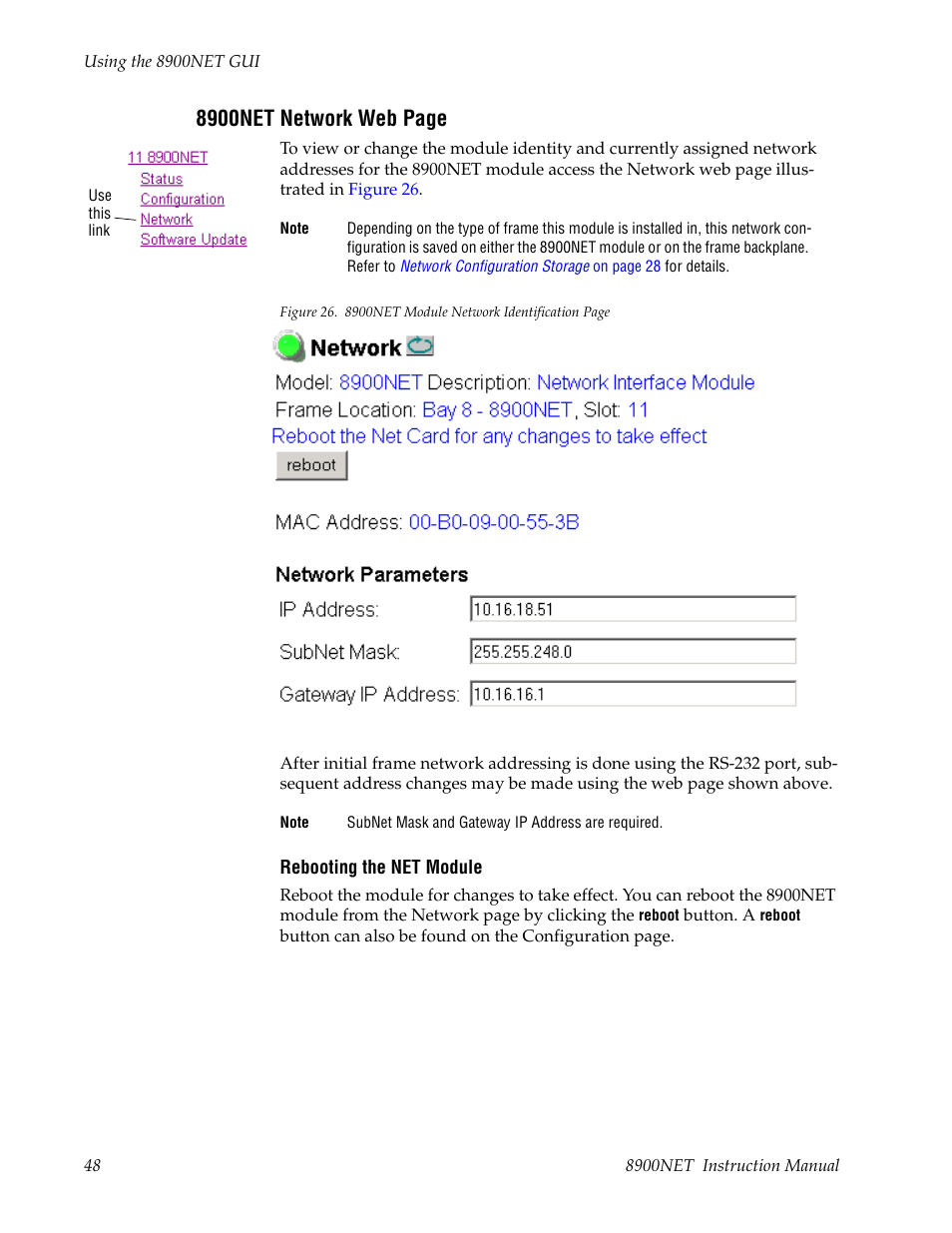 8900net network web page | Grass Valley 8900NET v.4.0.0 User Manual | Page 48 / 94