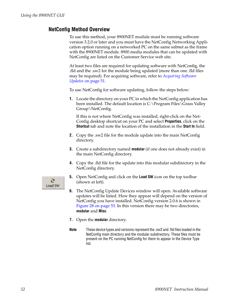 Netconfig method overview | Grass Valley 8900NET v.4.0.0 User Manual | Page 52 / 94