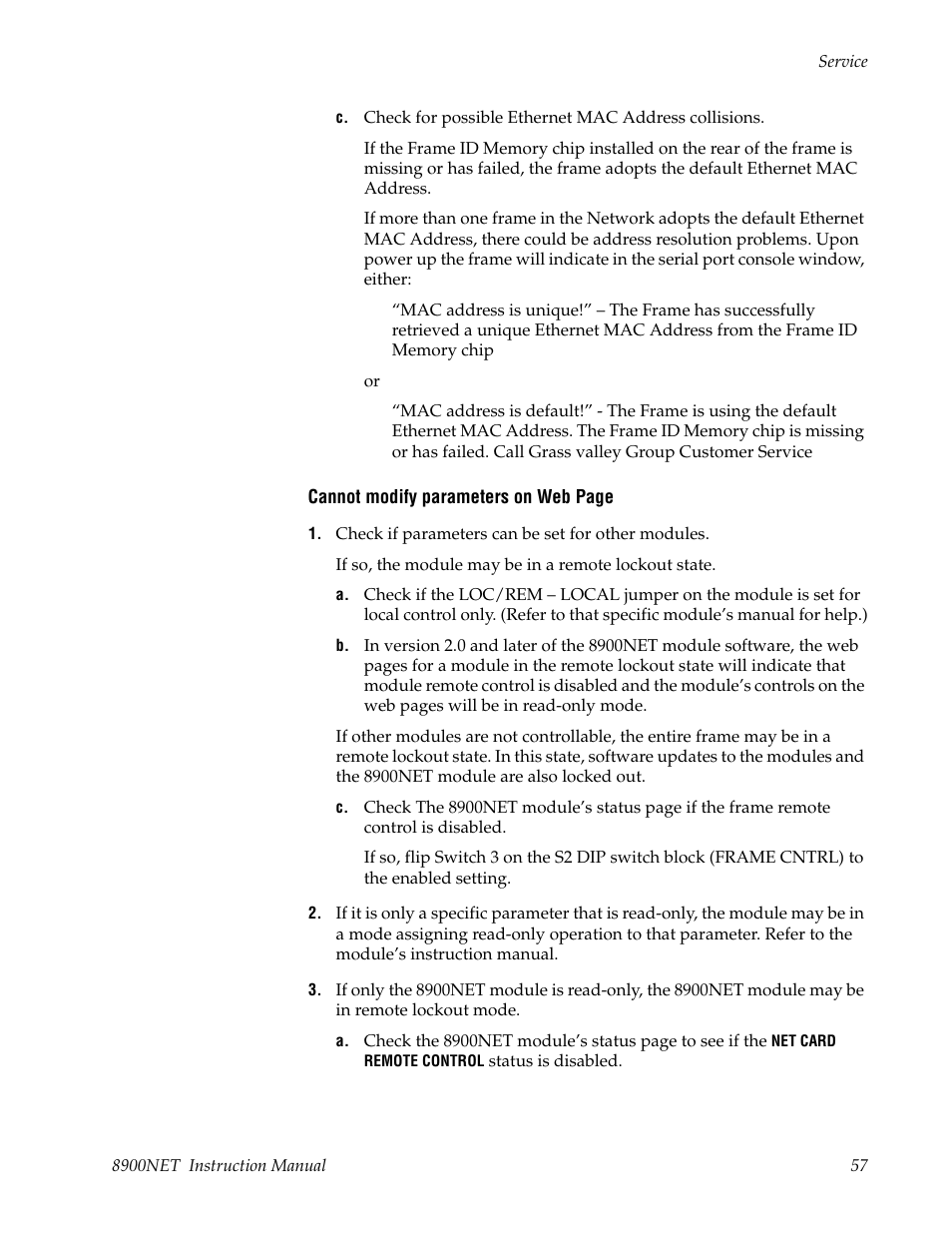Grass Valley 8900NET v.4.0.0 User Manual | Page 57 / 94