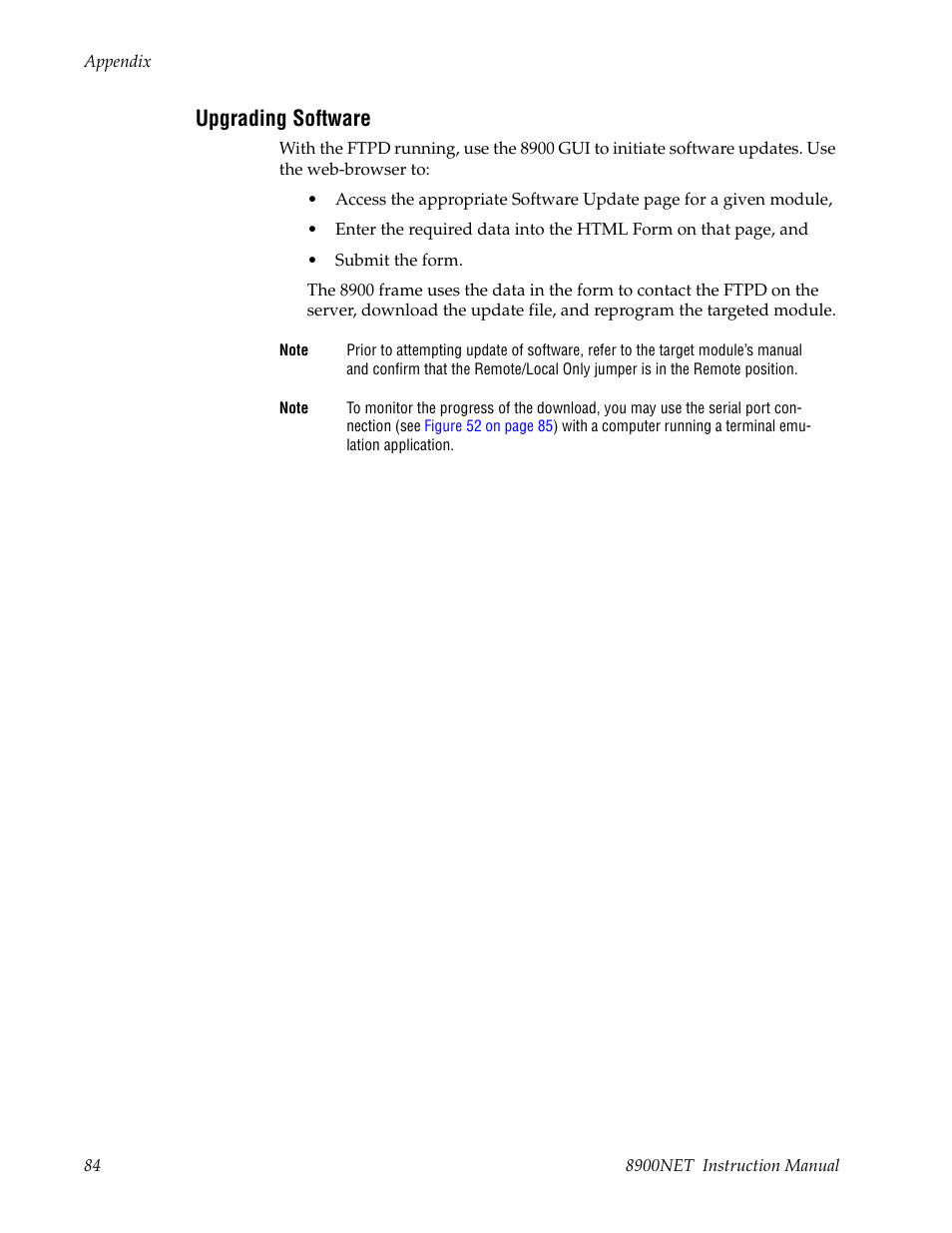 Upgrading software | Grass Valley 8900NET v.4.0.0 User Manual | Page 84 / 94