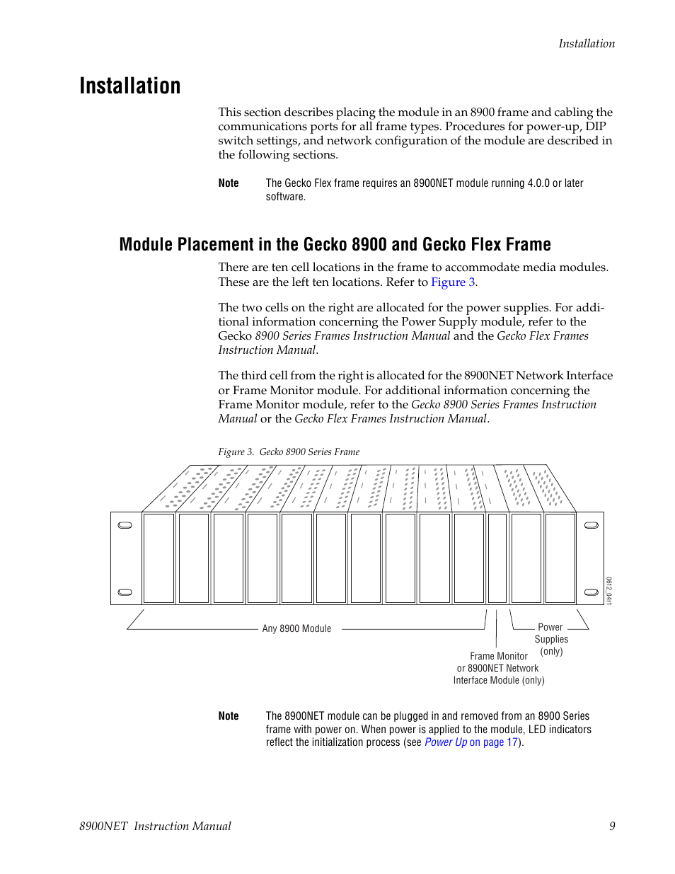 Installation | Grass Valley 8900NET v.4.0.0 User Manual | Page 9 / 94